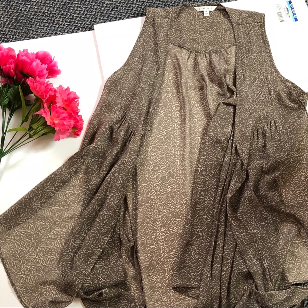 CAbi Brown Sheer Kimono